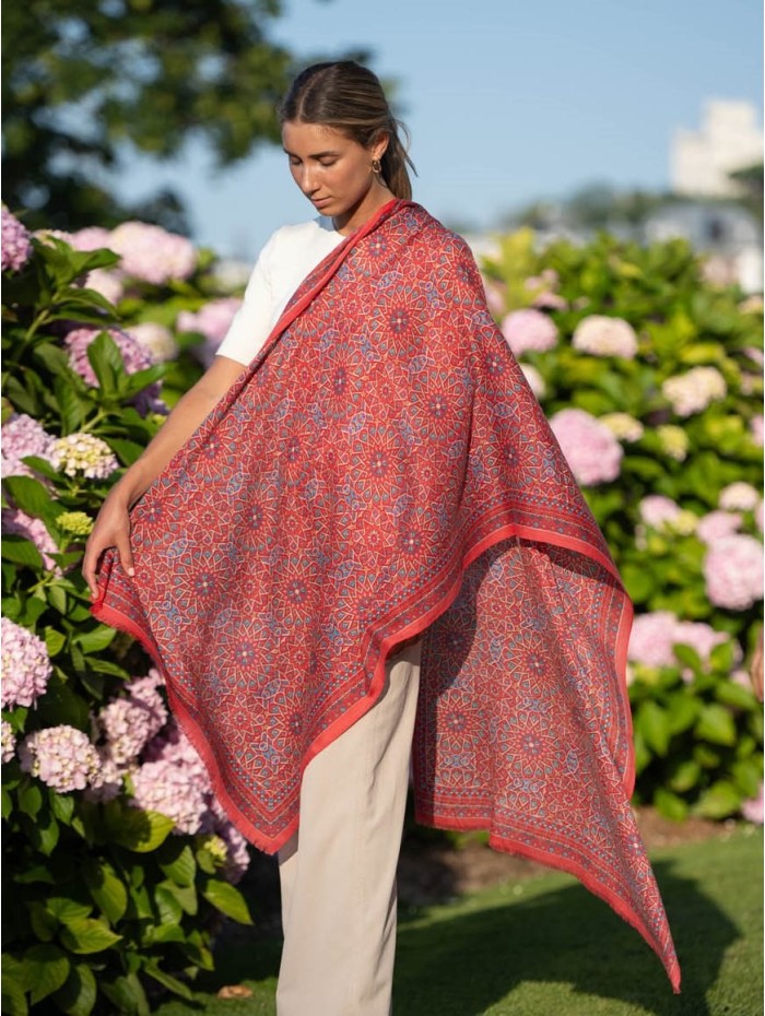 Wool and silk scarf ASW16F