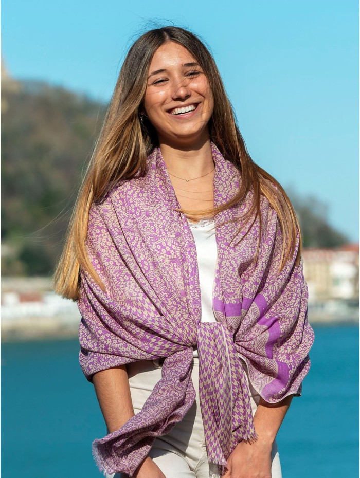 Wool and silk scarf CHE14W