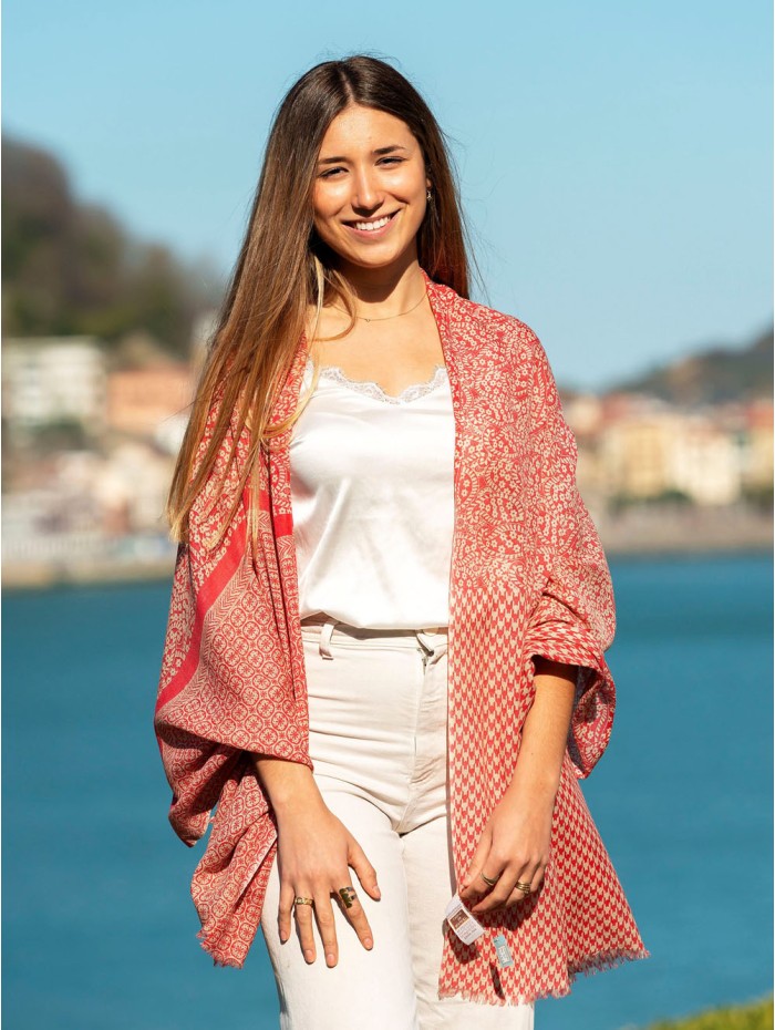 Wool and silk scarf CHE14W