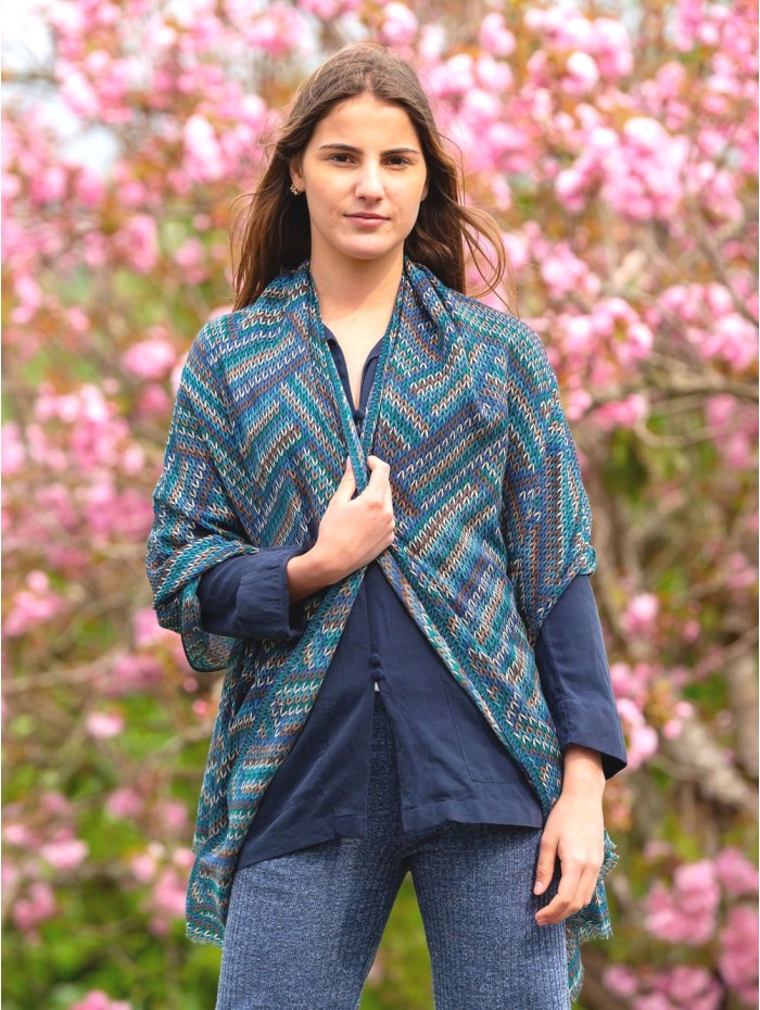Wool and silk scarf ASW04F