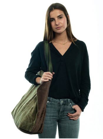 Sac en velours avec 2 couleurs CDT254B1