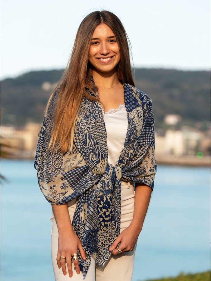Wool and silk scarf CHE12W
