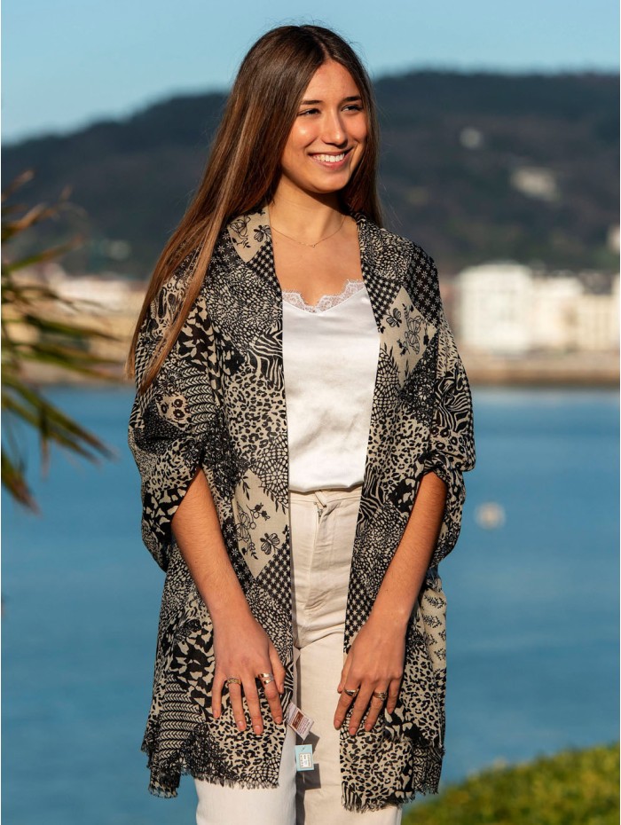 Wool and silk scarf CHE12W