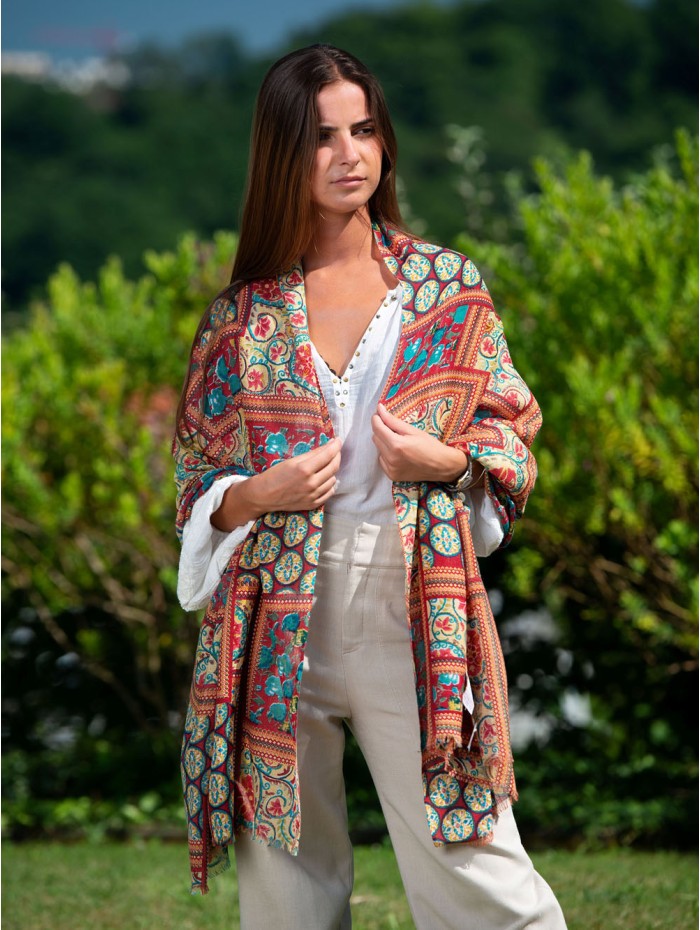 Wool and silk scarf CHE11W