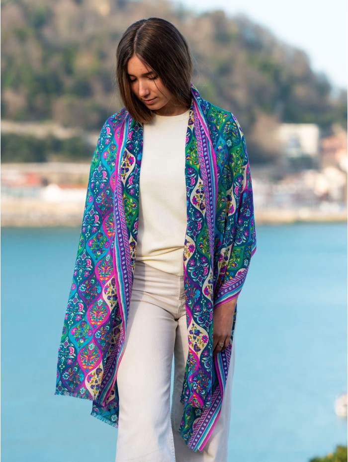 Wool and silk scarf CHE07W