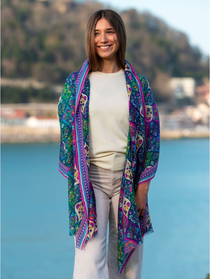 Wool and silk scarf CHE07W