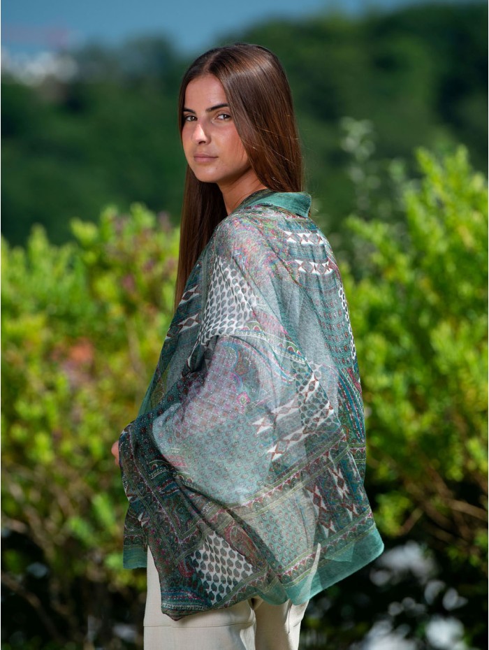 Wool and silk scarf ATU282W