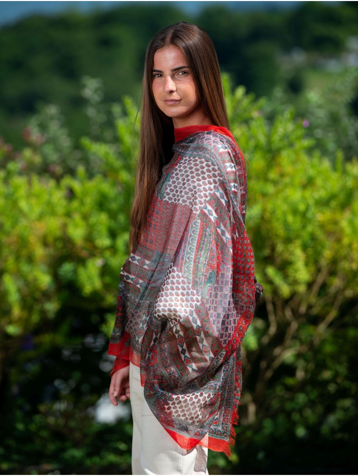Wool and silk scarf ATU282W