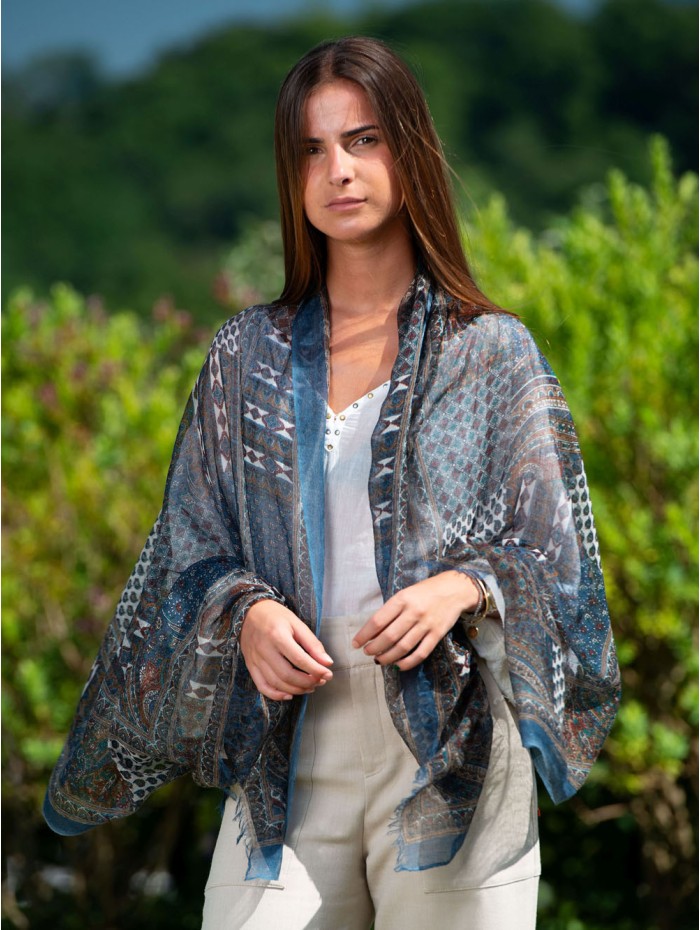 Wool and silk scarf ATU282W