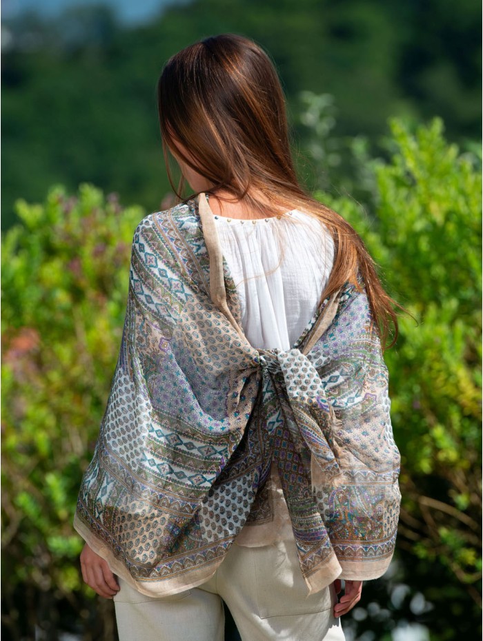 Wool and silk scarf ATU282W