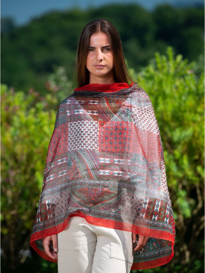 Wool and silk scarf ATU282W