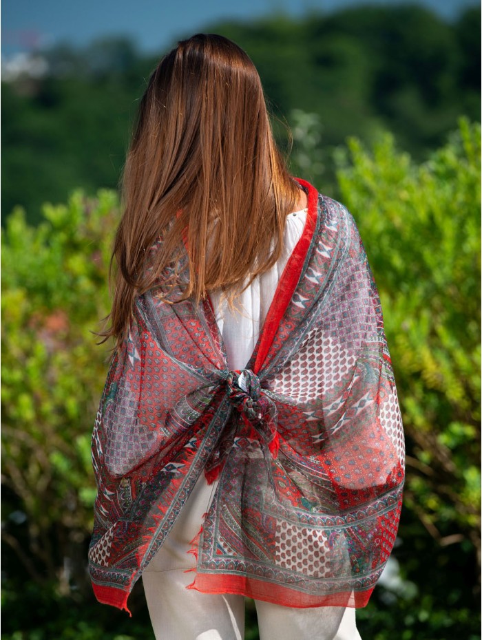 Wool and silk scarf ATU282W