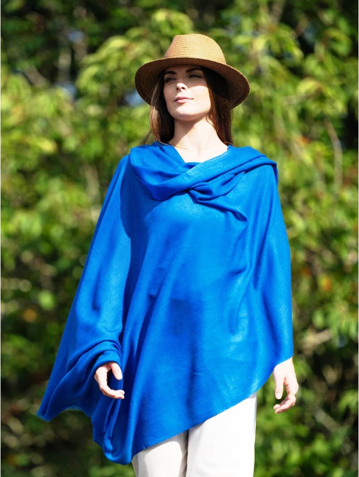 Wool and silk plain shawl ASWBCLASSIC