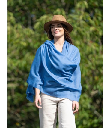 Plain wool-silk scarf ASWBRIVI