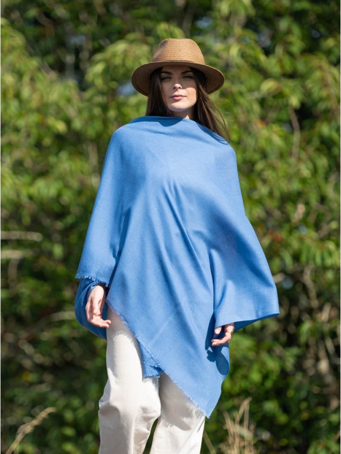 Wool and silk plain shawl ASWBRIVI