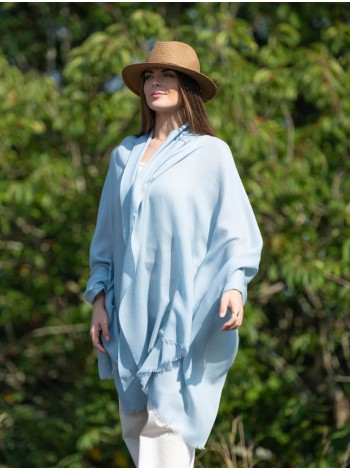 Plain wool-silk scarf ASWBMILK