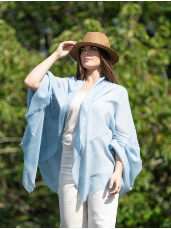 Plain wool-silk scarf ASWBMILK