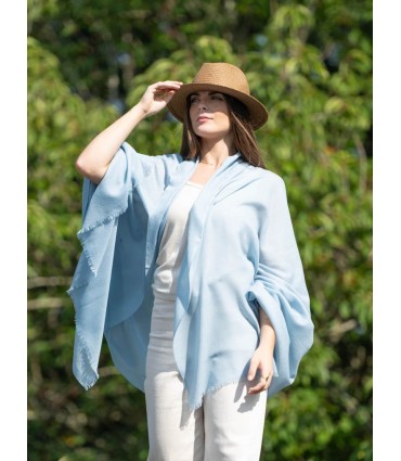 Plain wool-silk scarf ASWBMILK