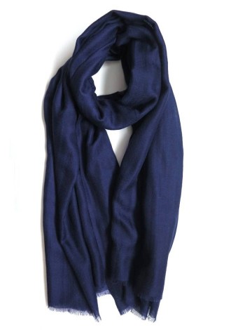Foulard uni laine-soie ASWBNAVY