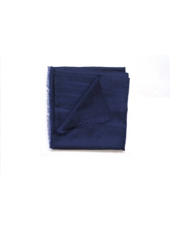 Plain wool-silk scarf ASWBNAVY