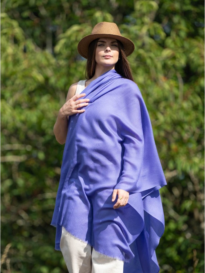 Wool and silk plain shawl ASWBIRIS