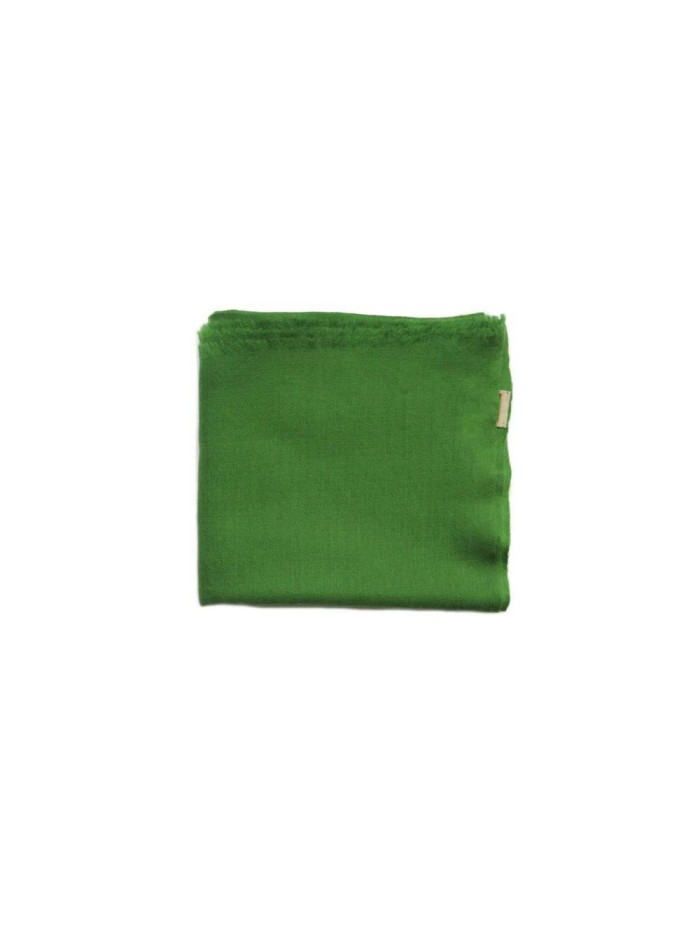 Wool and silk plain shawl ASWGREENF
