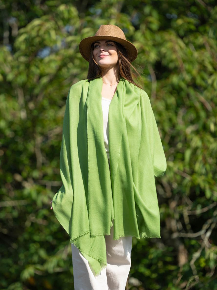 Foulard uni laine-soie ASWGREENF